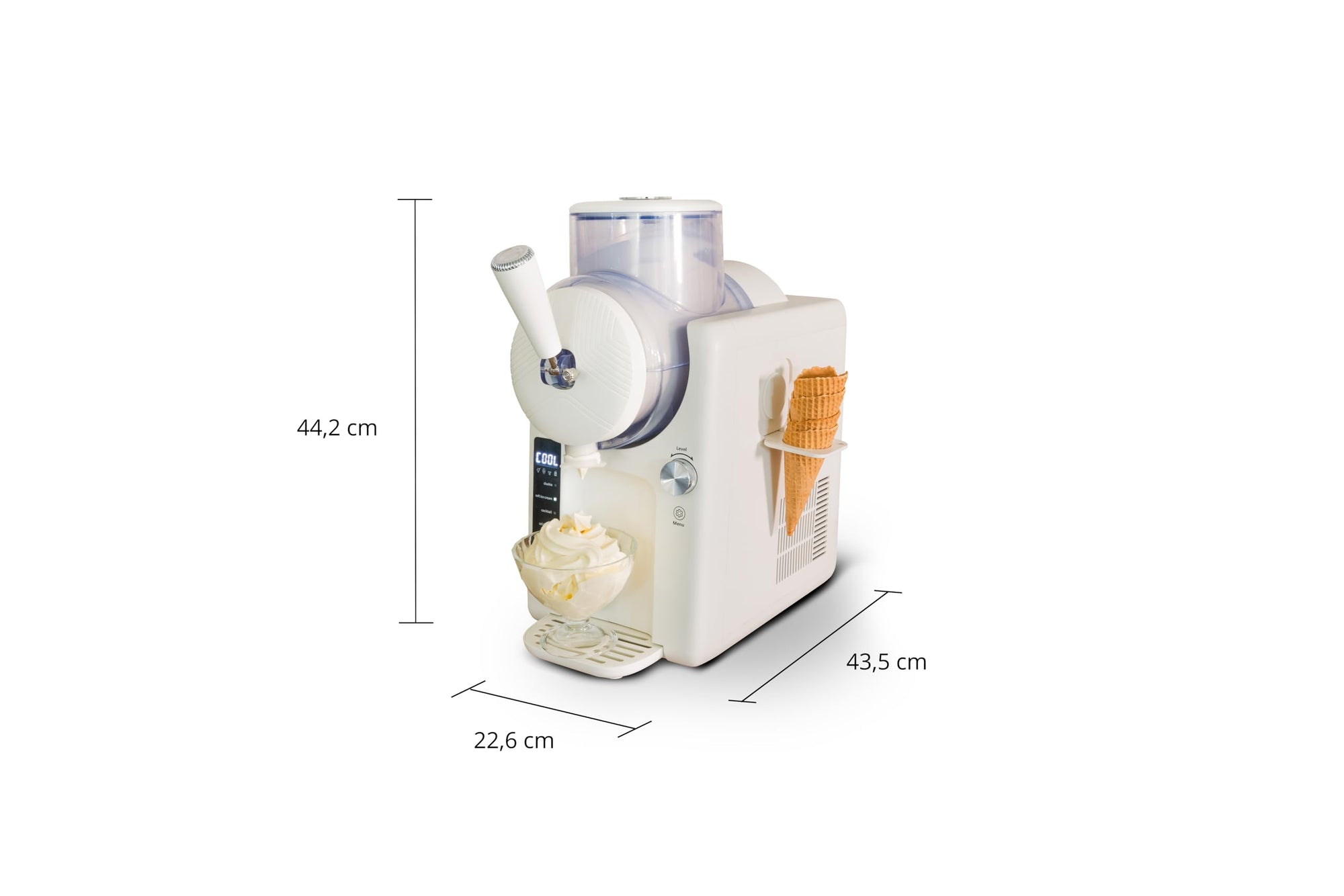 U Nold 48950 Softeis- & Slushmaschine „Sofie“ – 5 Programme, 2 L, Kompressor, Slushies, Softeis, Cocktails & Shakes