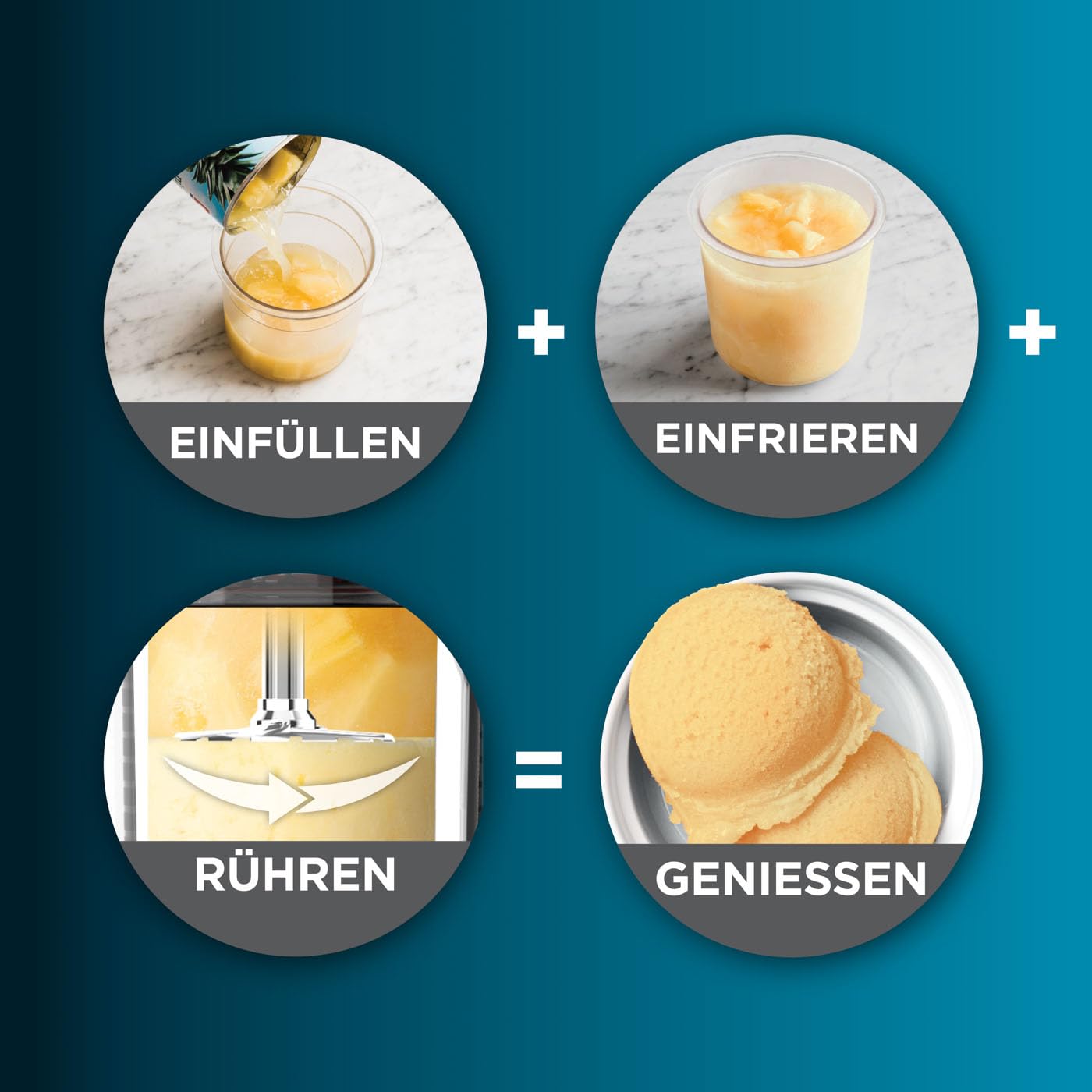 N i-nja CREAMi NC300EUCP – Eismaschine & Dessert Maker, 7 Programme, 3 Behälter, 1,4 L Eis, Eiscreme, Sorbet, Shakes, Smoothie Bowl – Schwarz/Kupfer