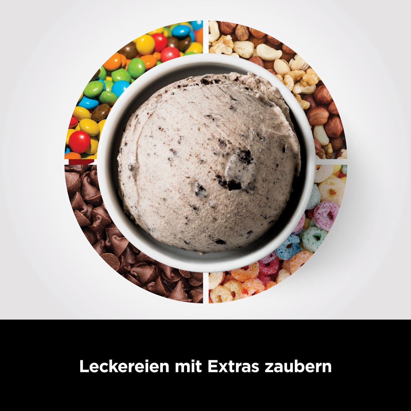 N i-nja CREAMi NC300EUCP – Eismaschine & Dessert Maker, 7 Programme, 3 Behälter, 1,4 L Eis, Eiscreme, Sorbet, Shakes, Smoothie Bowl – Schwarz/Kupfer