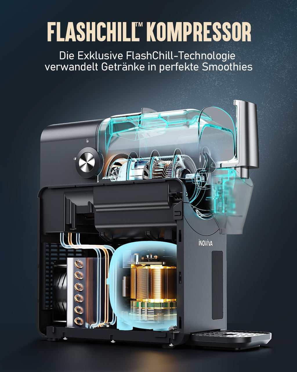 INOV IVA 2,6L Slush-Maschine – kein Eis nötig, 5 Modi für Slushies, Milchshakes, Frappés & Cocktails, Selbstreinigung, für Zuhause (aktualisiert)