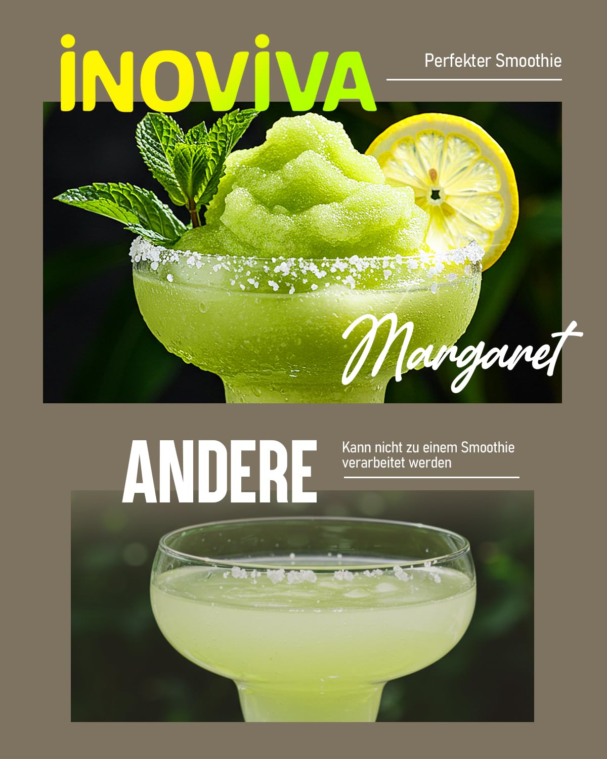 INOV IVA 2,6L Slush-Maschine – kein Eis nötig, 5 Modi für Slushies, Milchshakes, Frappés & Cocktails, Selbstreinigung, für Zuhause (aktualisiert)