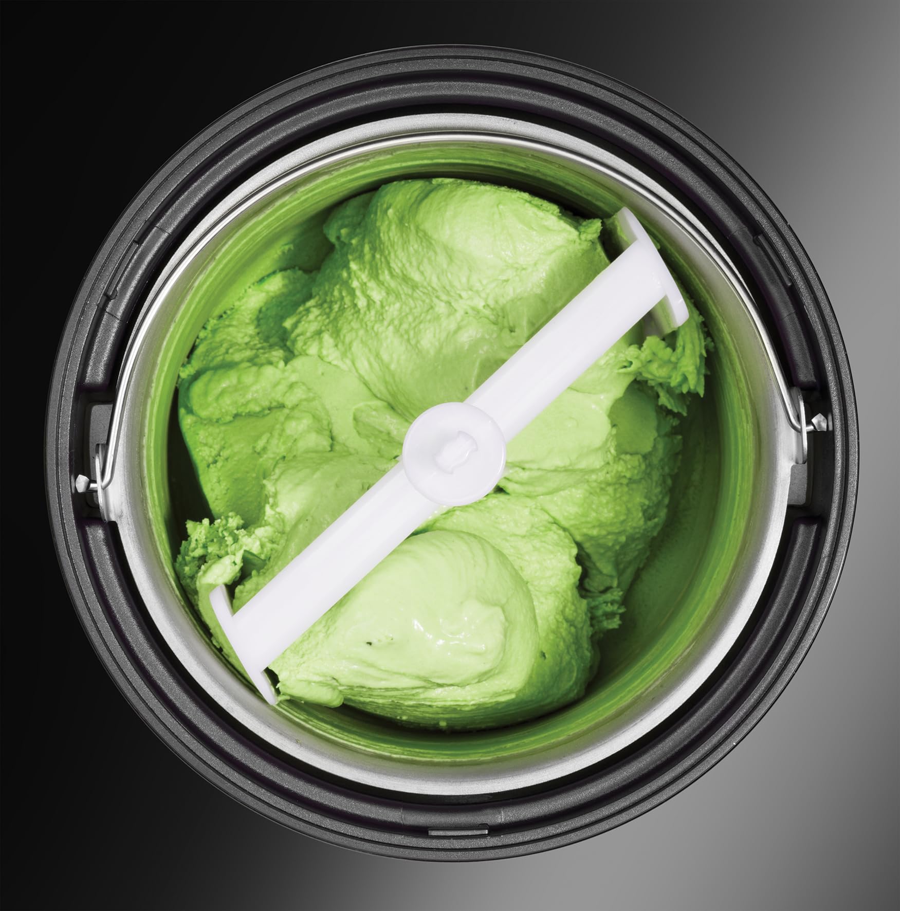 U NOLD 48845 Eismaschine Gusto - mit selbstkühlendem Kompressor, 180 W, 2 L Volumen, elegantes Edelstahlgehäuse, LCD-Display, Digitaler Timer